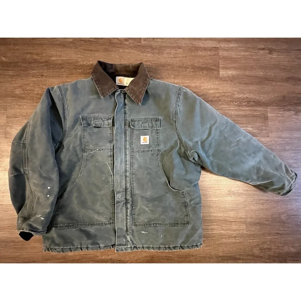 Vintage Carhartt Arctic Mens XXL Green Jacket Union Made Heavy USA C26 HTG G2